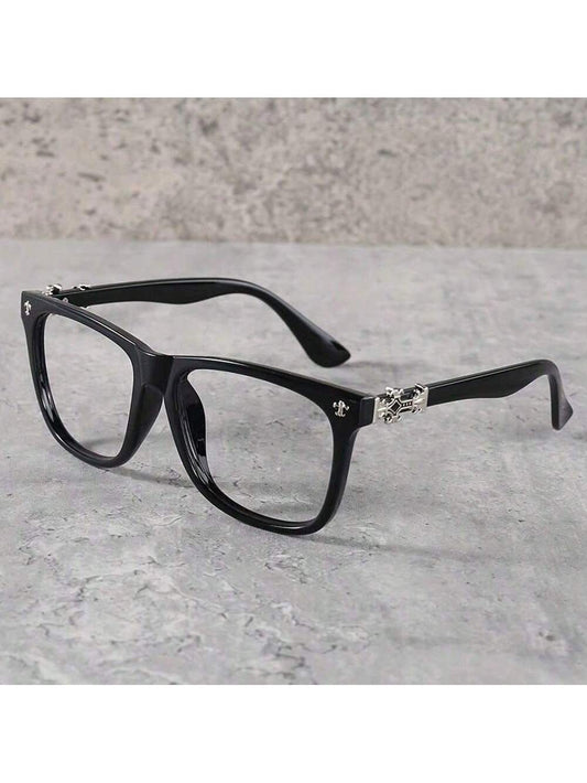 Stylish Vintage Square Frame Glasses for Men and Women - Non-Prescription Eyewear with Blue Light Protection and Cleaning Cloth - Perfect Fashion Accessory and Birthday Gift!