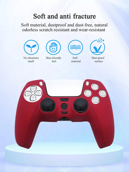 Elevate Your Gaming with Our Silicone Protective Cover for PS5 Controller – Includes 2 Joystick Caps for Ultimate Comfort and Control!