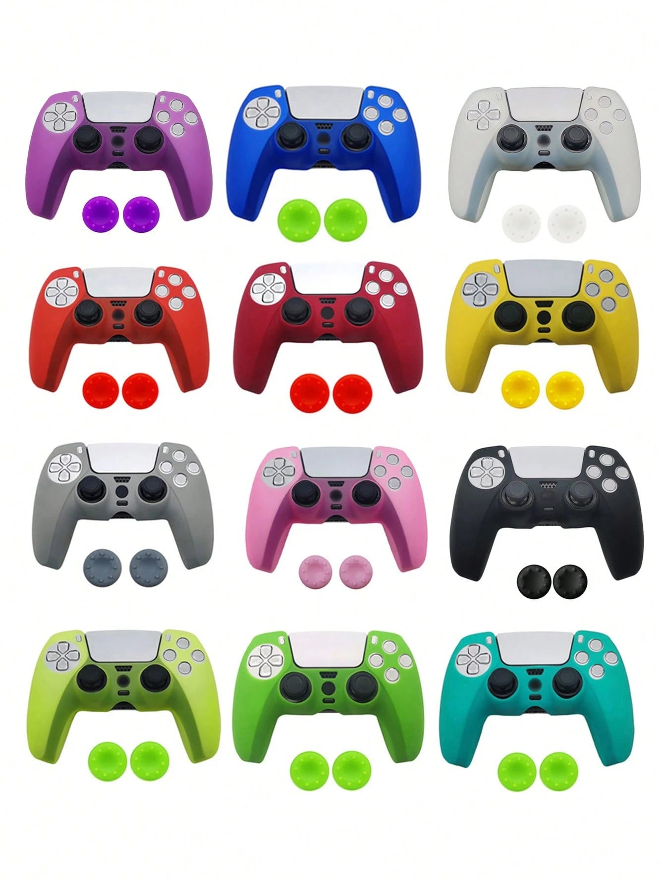 Elevate Your Gaming with Our Silicone Protective Cover for PS5 Controller – Includes 2 Joystick Caps for Ultimate Comfort and Control!