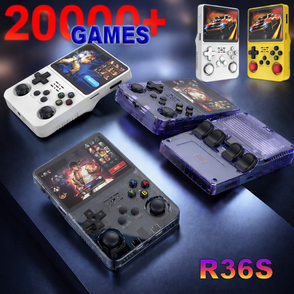 R36S Retro Handheld Video Game Console - Ultimate 3.5 Inch IPS Screen Experience with 15,000+ Classic Games - Perfect Gift for Gaming Enthusiasts!