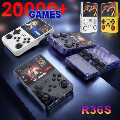 R36S Retro Handheld Video Game Console - Ultimate 3.5 Inch IPS Screen Experience with 15,000+ Classic Games - Perfect Gift for Gaming Enthusiasts!
