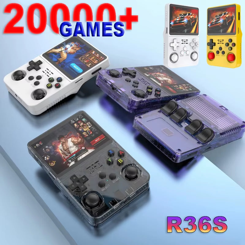 R36S Retro Handheld Video Game Console - Ultimate 3.5 Inch IPS Screen Experience with 15,000+ Classic Games - Perfect Gift for Gaming Enthusiasts!